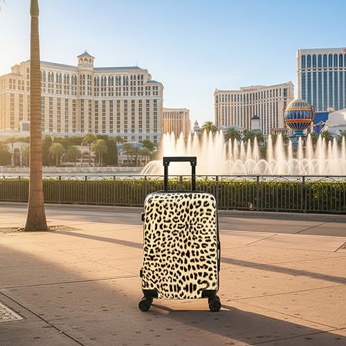 InUSA Cheetah Print 20-Inch Carry-On Hardside Spinner Luggage Lightweight - color: Cheetah, size: 20 Inch