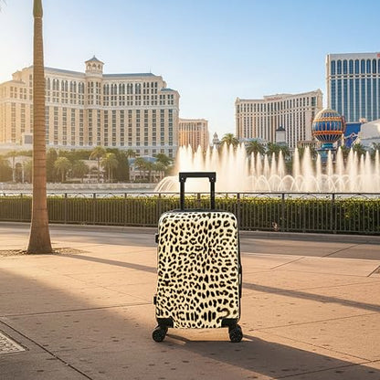InUSA Cheetah Print 20-Inch Carry-On Hardside Spinner Luggage Lightweight - color: Cheetah, size: 20 Inch