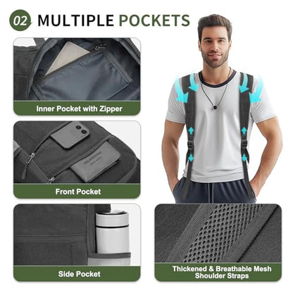 Lightweight Foldable Daypack Travel Backpack 20L, Black - color: Black
