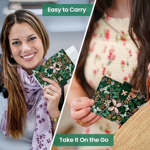 Passport Holder for Travel, RFID Blocking Wallet with Magnetic Closure - color: O-Bloom