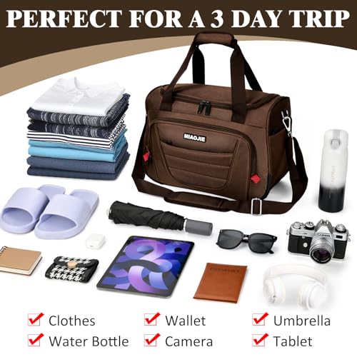 Underseat Carry On Luggage Bag Airplanes Personal Item Bag - 16 IN Brown - color: Brown, size: 16 IN