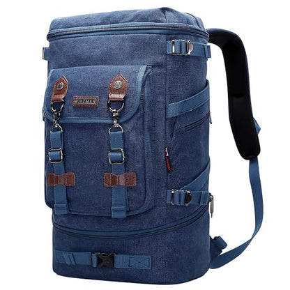 WITZMAN Travel Backpack for Men Women Carry-on Airline Approved - color: Blue