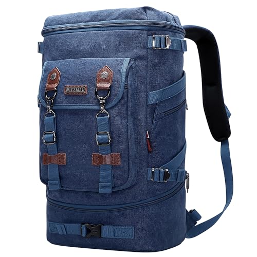 WITZMAN Travel Backpack for Men Women Carry-on Airline Approved - color: Blue