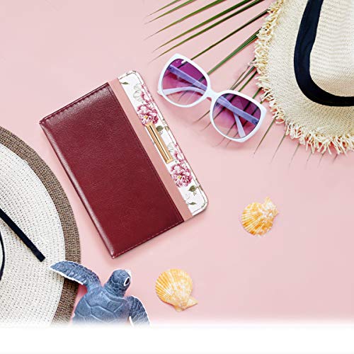 Coco Rossi Passport Holder for Travel Women Slim RFID Passport Cover Wallet - color: Burgundy