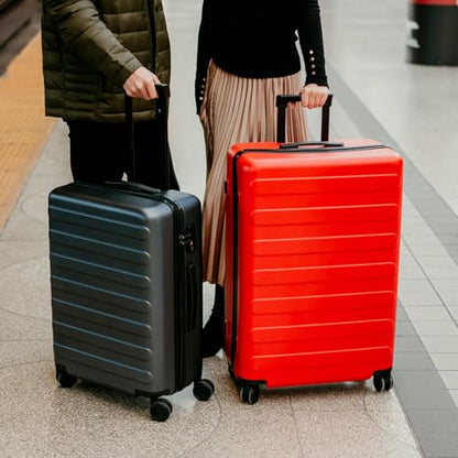 NINETYGO Carry On Luggage 22x14x9 Airline Approved, 20 Inch Luggage with Smooth Spinner Wheels, Lightweight, Hard Shell PC Suitcase Carry-On, Travel Luggage, TSA Approved (Raspberry, Rhine Basic) - color: 02-Raspberry (Basic), size: Carry-On 20-Inch