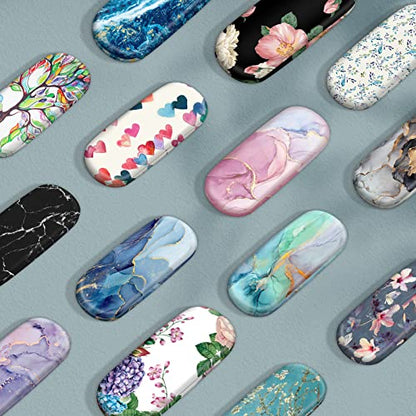 FINTIE Hard Shell Eyeglasses Case, Portable Protective Glasses Cover - color: Cloudy Marble