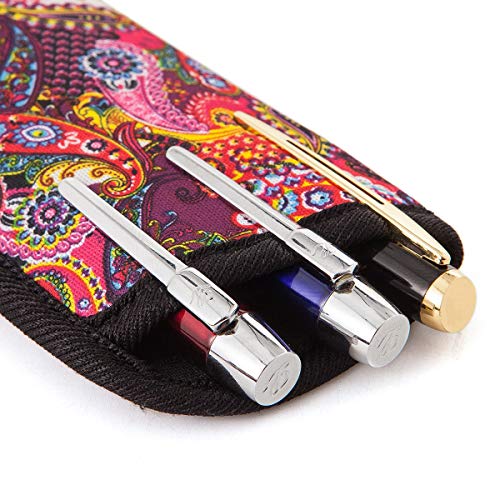 TRIUMPH VISION 3 Pack Reading Glasses Pouch Soft Case Eyeglass Sleeve Slim - color: Flower, size: Large