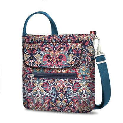 Travelon Anti-Theft Classic Mini Shoulder Bag - color: Summer Paisley