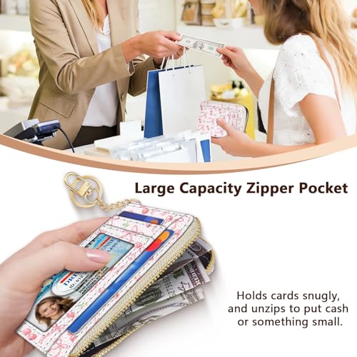 GIANCOMICS Slim Wallet Women, Credit Card Holder, Small Rfid Cherry Bow - color: Cherry Bow