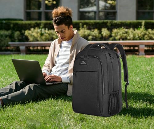 MATEIN 18 Inch Laptop Backpack, Extra Large TSA Friendly Laptop Travel Bag - color: Deep Black, size: 18 Inch