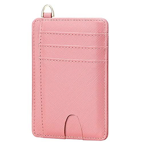 GEEAD Slim Minimalist Front Pocket RFID Blocking Card Holder Wallets for Men & Women - color: Pink