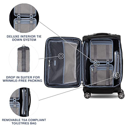 Travelpro Platinum Elite Carry-On Luggage Spinner, Black, 21-Inch - color: Shadow Black, size: Carry-On 21-Inch