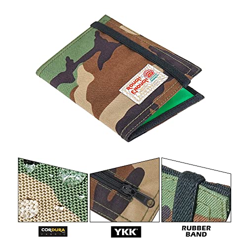Rough Enough RFID Passport Holder, Slim Travel Wallet for Family, Camo - color: Camo