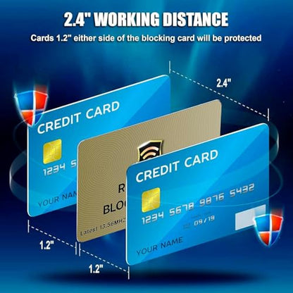 SaiTech IT 5 Pack RFID Blocking Card for Credit Debit ID Card, Golden - color: Golden