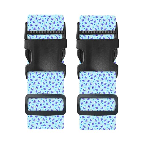 Nuxovilar Luggage Straps Set for Suitcase 1.96x90.5in Polyester - color: YCC01246, size: 1.96"x90.5"