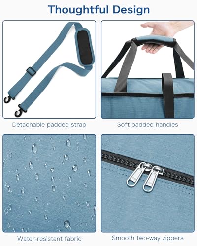 100L Large Waterproof Foldable Travel Duffle Bag with Shoe Compartment - color: Light Blue, size: 100L