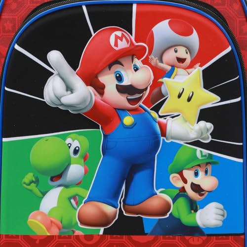 Bioworld Super Mario Bros 16 Retractable Trolly Backpack with Rolling Wheels - color: SMB Retractable