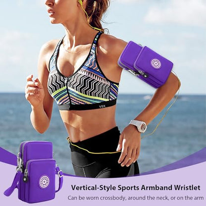Mini Crossbody Sling Bag, Cell Phone Purse, Travel Pouch Shoulder Bag with Adjustable Strap, Lightweight Organizer Pouch - color: Light Purple