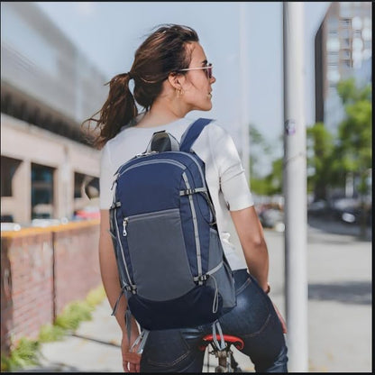 levayhill Hiking Foldable Backpack,Packable Daypack,Dark Blue, 30L - color: Dark Blue