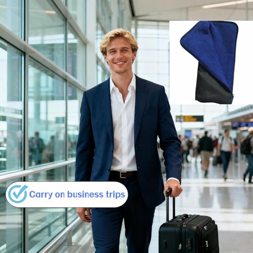 Dual-Sided Wet Umbrella Sleeve - Waterproof Oxford Fabric & Super Absorbent Microfiber, Portable Carry Pouch for Travel & Commute, Fits Most Umbrellas, Leak-Proof Zipper