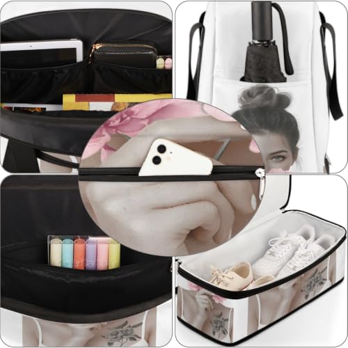 Painting Travel Duffle Bags With Shoes Compartment Weekender Overnight Bag - color: print 18