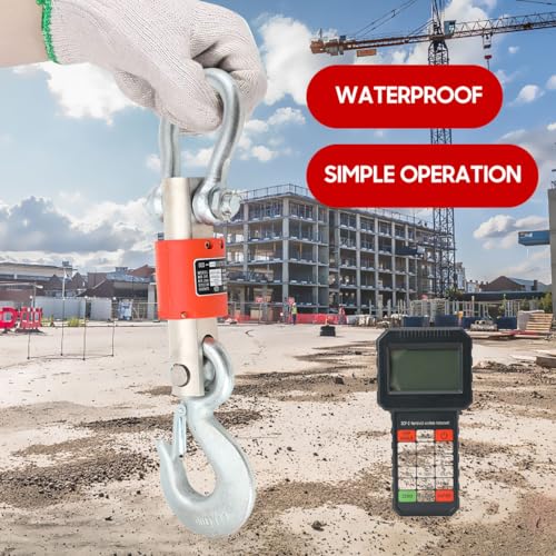 10000kg /22000lbs Crane Scale 10 Ton Digital Hanging Scale Electronic Wireless Industrial Heavy Duty Crane Scale with Hook Remote Control
