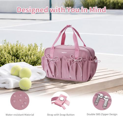 ECOHUB Small Gym Bag for Women, Mini Duffle Bag with Wet Compartment Pink - color: Pink