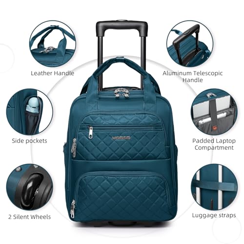 LARVENDER 4 Piece Luggage Set with Spinner Wheels - Expandable Softside Carry On Suitcase 22x14x9 Airline Approved, 16” 20" Carry On Luggage,TSA Lock, Blue - color: Blue(16/20/BP/TB), size: 4 Piece Set (16/20/BP/TB)