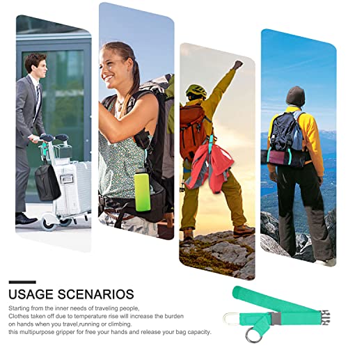 ZINZ Elastic Jacket Gripper Travel Strap with D-Ring Hooks and Buckle - color: Green