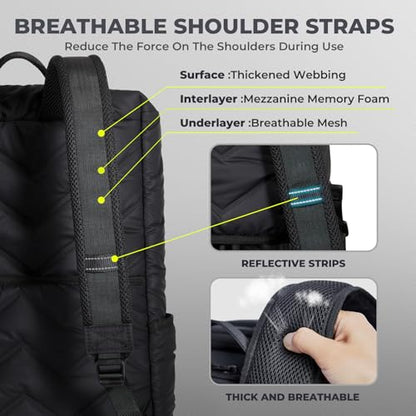 Daily Backpack Lightweight 17 Inch Laptop Carry-on Anti-Theft