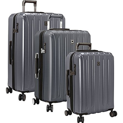 Delsey Luggage Titanium 3 Piece Set (21"/25"/29") Spinner Suitcase (Graphite) - color: Graphite, size: 3-Piece Set (21/25/29)