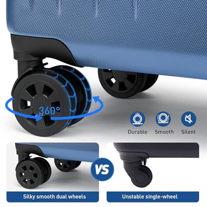 KYME 24-Inch Medium Luggage Checked TSA Approved Suitcase,24",Royalblue - color: Royalblue, size: 24" Checked