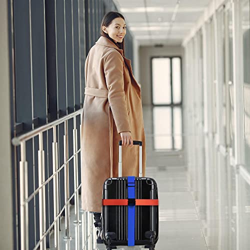 Luggage Straps for Suitcases TSA Approved Travel Belt 4 Pack by Chelmon (Mixed Colors) - color: Mixed Colors