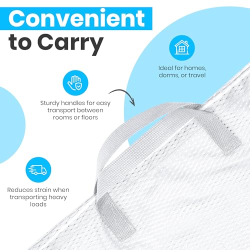 메시 세탁 가방 61 x 91.4cm(24 x 36인치), 2팩 - Handy Laundry 튼튼한 네트 백 - color: 화이트., size: 2-Pack