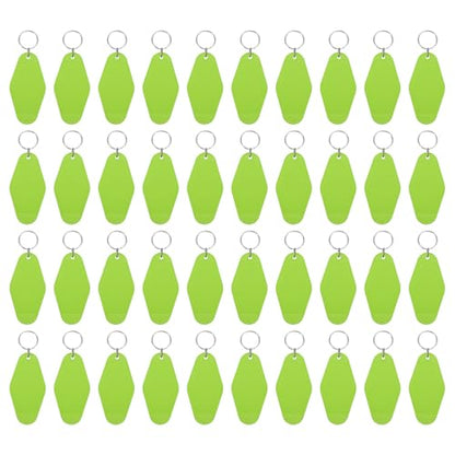 uxcell Hotel Keychains Blank Plastic - color: Fruit Green