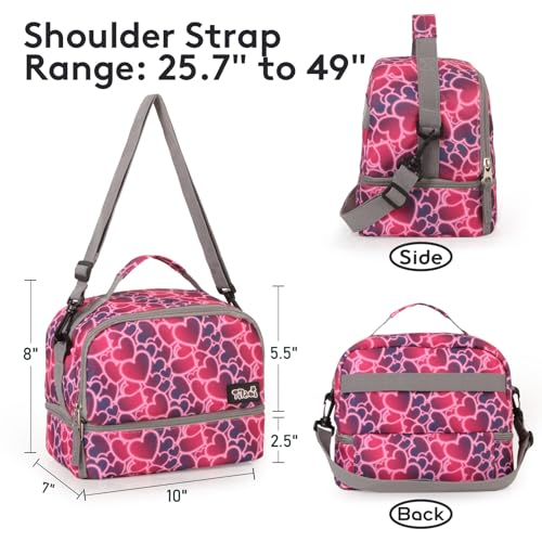 Tilami Rolling Backpack for Boys and Girls,Hearts - color: Hearts