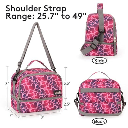 Tilami Rolling Backpack for Boys and Girls,Hearts - color: Hearts