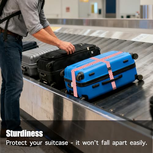 Nuxovilar Luggage Straps Set for Suitcase 1.96x90.5in Polyester - color: YCC01251, size: 1.96"x90.5"