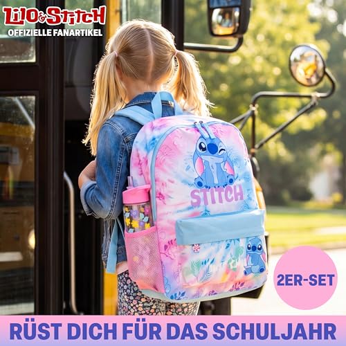 Get Trend Disney Stitch Girls Backpack & Water Bottle, 2 Piece Set - color: Multi Stitch