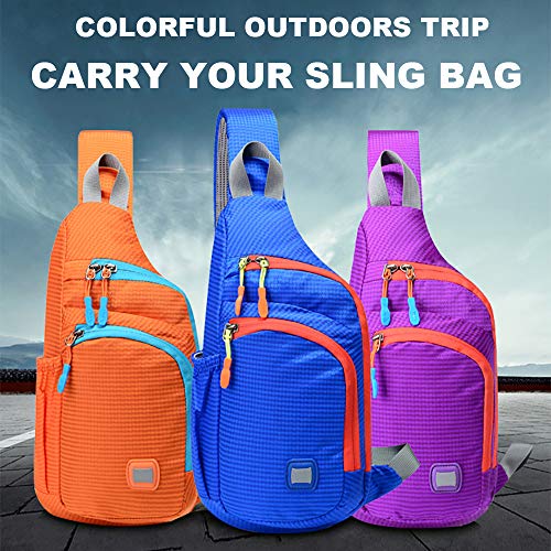 Peicees Small Sling Backpack Waterproof Unisex Shoulder Bag Chest Crossbody Daypack - color: Black, size: Medium
