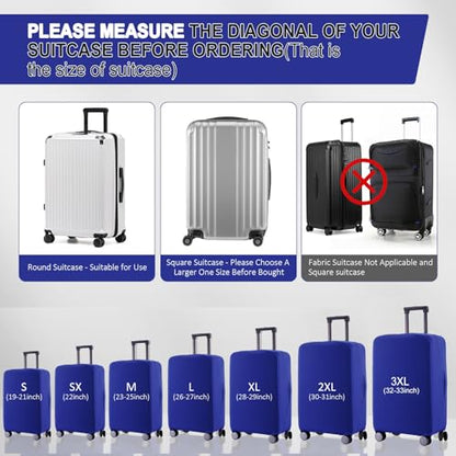 Travel Luggage Cover - Scratch-Resistant Fit 19-31 Inch, Blue, 2XL (30-31 inch) - color: Blue, size: 30-31 inch