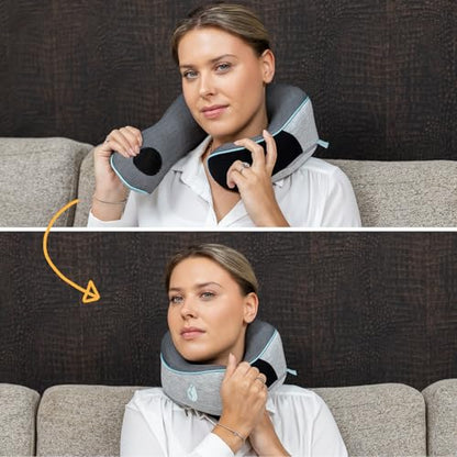 Neck Pillow Airplane - Travel Pillow - Comfortable and Ergonomic Memory Foam - Airplane Pillow with 360° Head & Neck Support - Grey - color: Grey