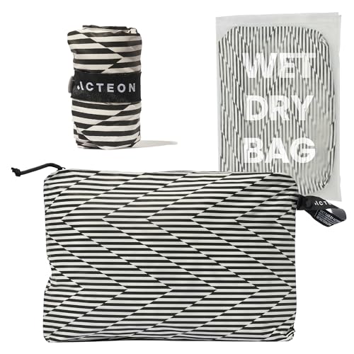 Acteon Wet Dry Bag for Gym Clothes & Swim, Water-Resistant Pouch - Zag - color: Zag