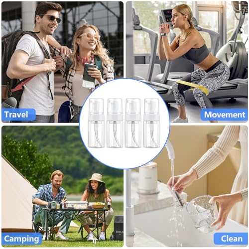4 Pack 3.4 Oz (100ml) Foam Pump Bottles, TSA Approved Travel Size