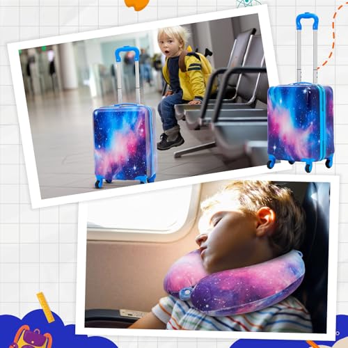 Redbaker 6 Pcs Kids Luggage Set, 17 Inch, Starry Sky