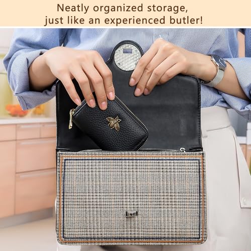 imeetu RFID Credit Card Holder, Small Card Wallet Women, Leather Card Case - color: Lite - Brown, size: Lite