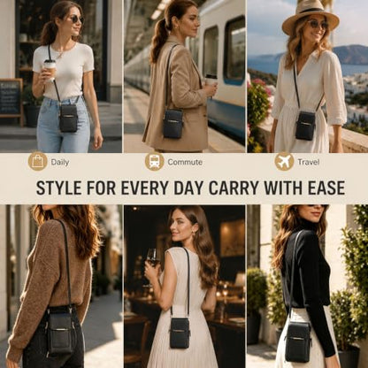 Touchscreen Crossbody Phone Purse for Women, Anti-Theft Phone Bag Wallet