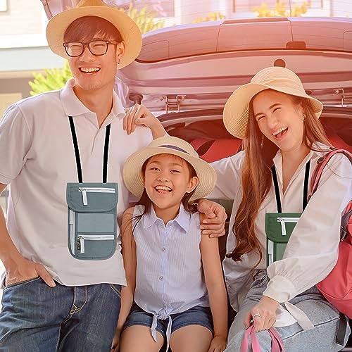 Travel Neck Wallet, RFID Blocking Passport Holder with Adjustable Neck Strap for Men and Women to Keep Cash, Credit Cards and Travel Documents Safe - B - color: ColorB