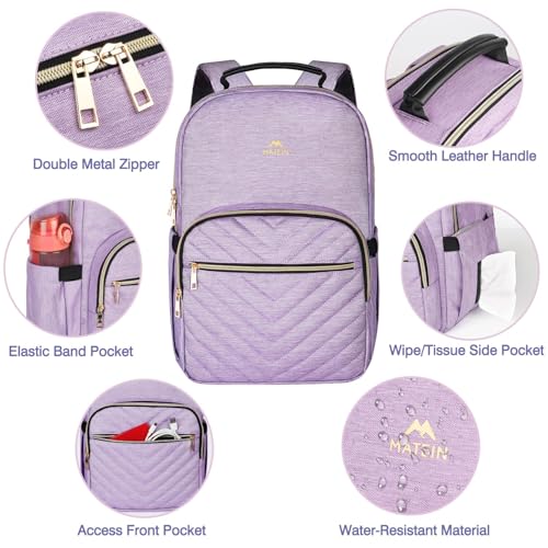 MATEIN 17 Inch Laptop Backpack, Womens College Backpack for School - color: Purple, size: 17inch