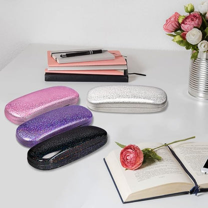 ZONLY Eyeglasses Case,(4 Piece) Unisex Hard Shell Eyeglasses Cases Protective Case For Glasse - color: Style a